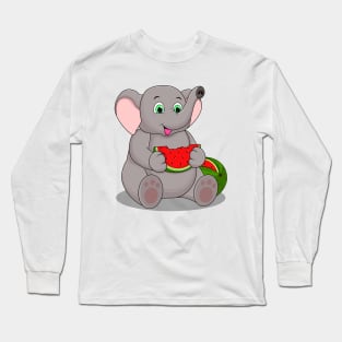 WATERMELON ELEPHANT Long Sleeve T-Shirt